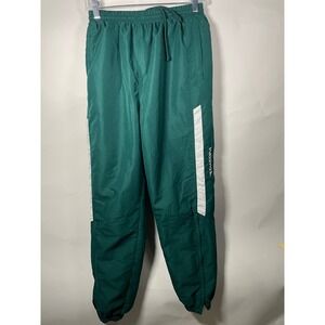 Diadora Mens Track Pants Green‎ White Stripe Athletic Warm Up Joggers Size Small